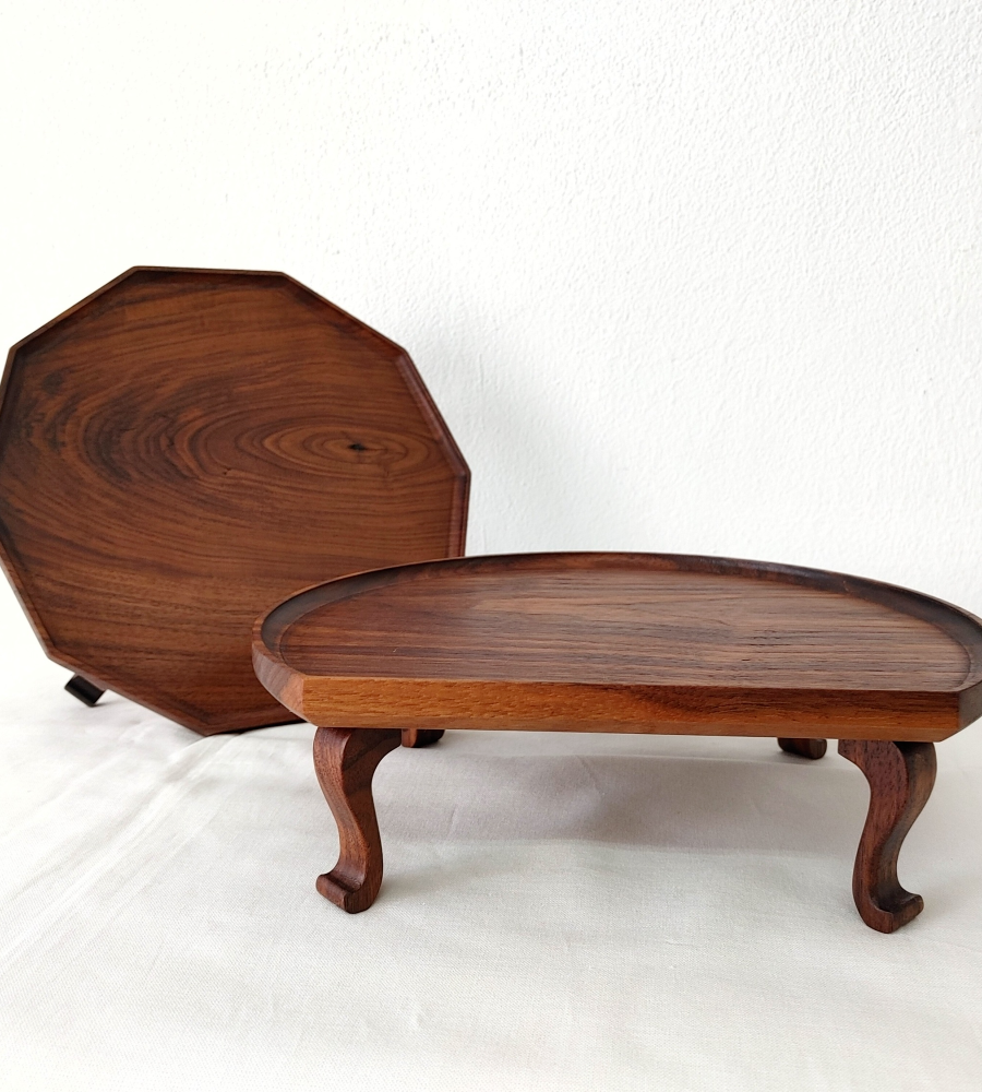 Walnut Wood Mini Soban Series (Half-Round / Polygonal)