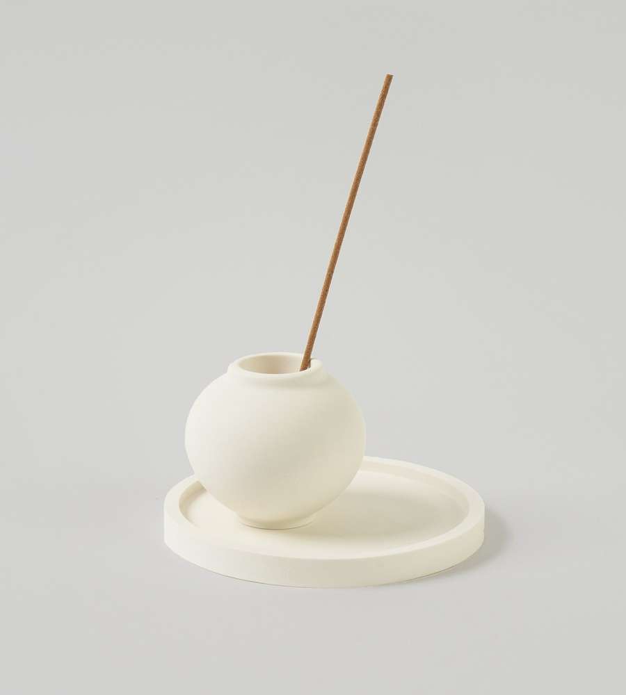 Moon Jar Incense Holder