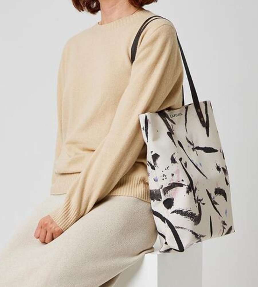Ink Painting Mugunghwa Canvas Bag