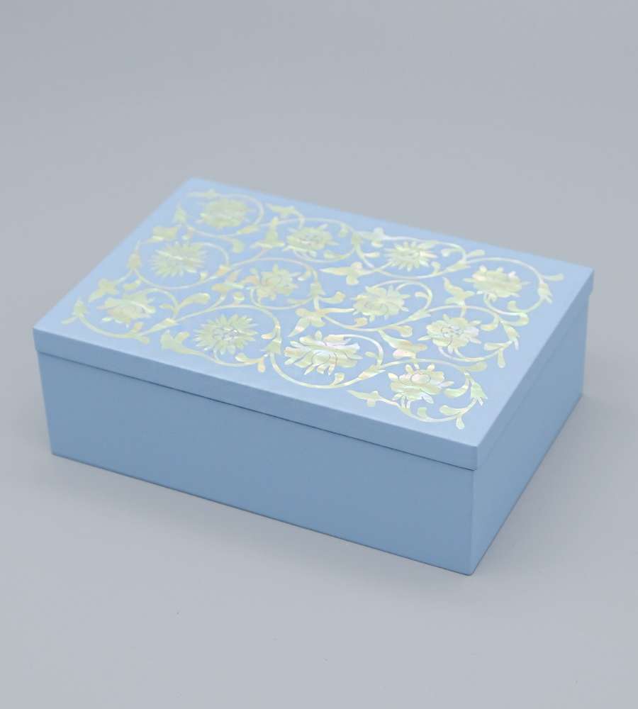 Peony Vine Mother-of-Pearl Decorative Box