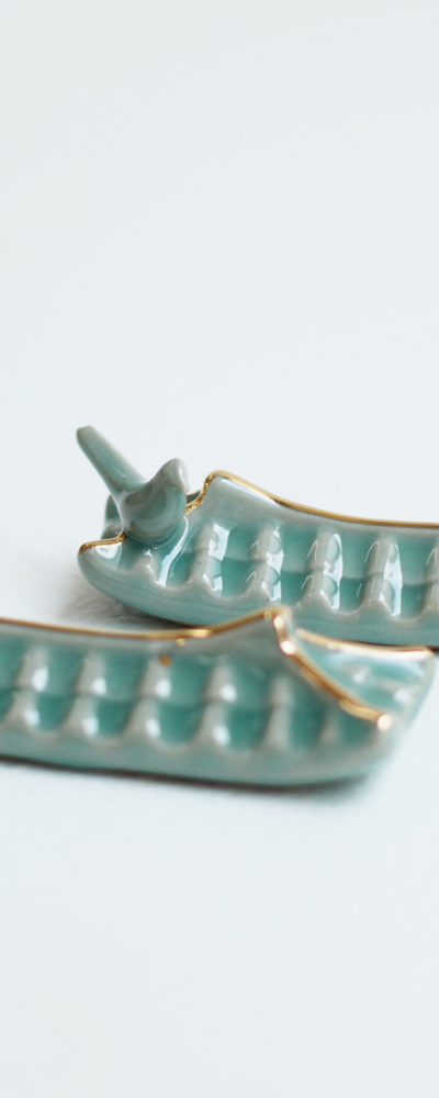 Celadon Traditional Korean House Spoon Rest