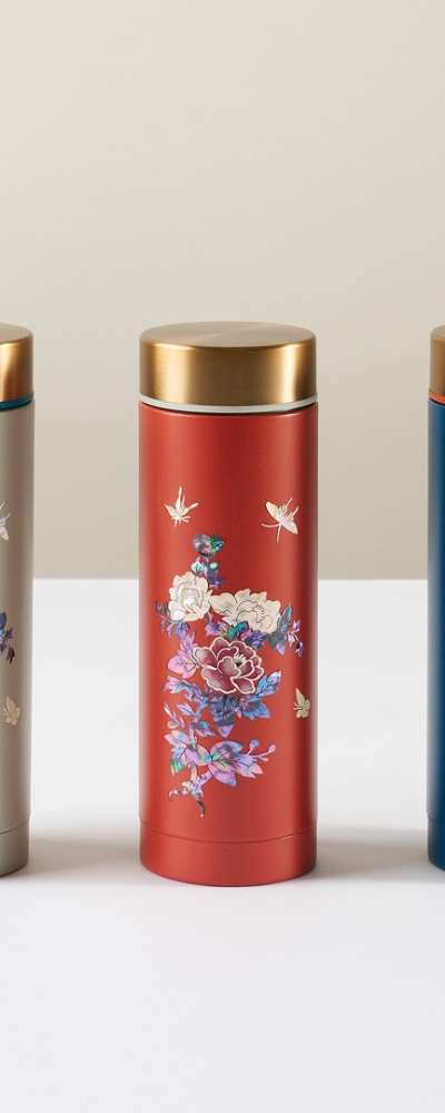 Mother-of-Pearl Colored Tumbler - Peony