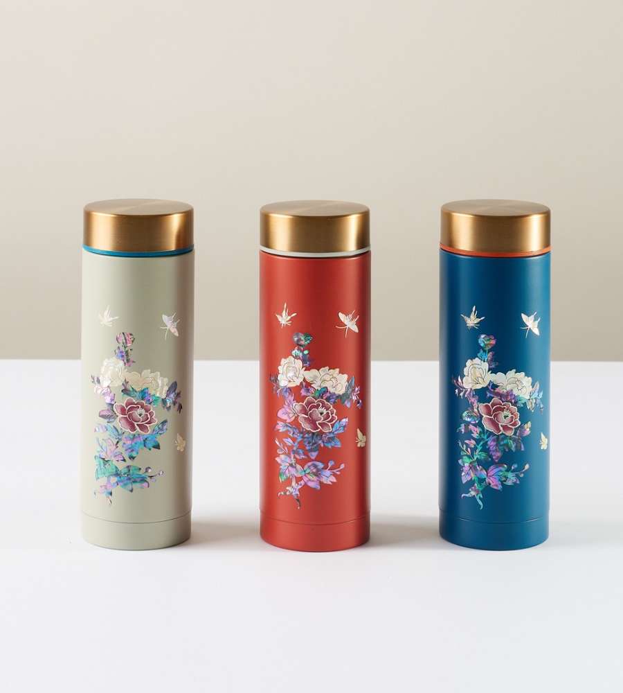 Mother-of-Pearl Colored Tumbler - Peony