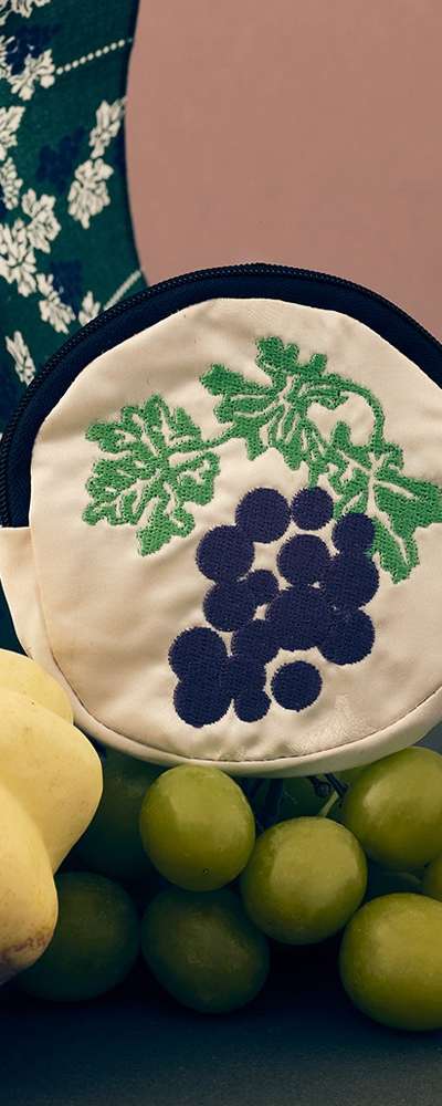 Nakseonjae Mini Wallet (Gourd Pattern, Grape Pattern)