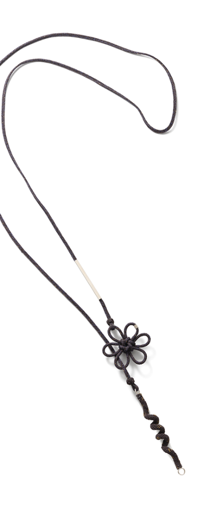 Ium_Diamond Pattern Cord Necklace