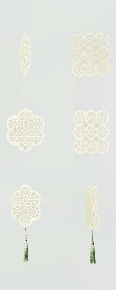 Floral Pattern Hanji Paper Mobile 3-Tier