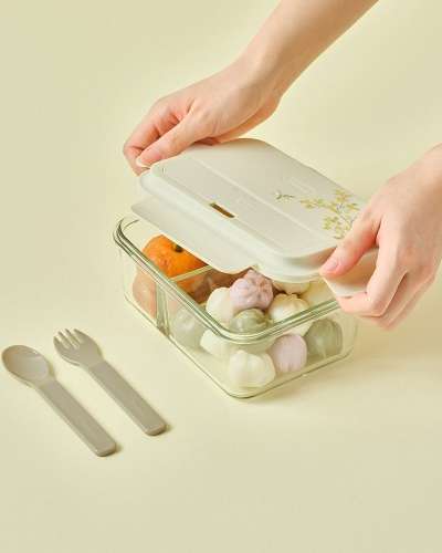 Bird and Flower Painting Lunch Box