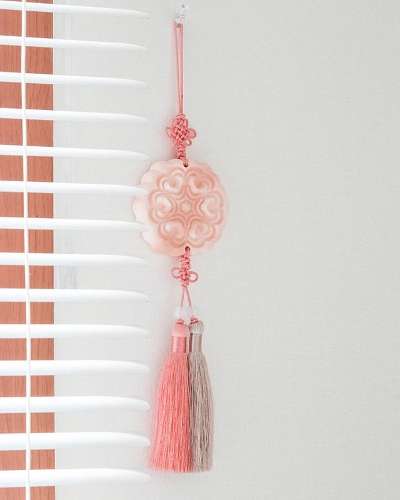 Cloud Flower Scented Norigae + Aroma Oil Set (Coral)