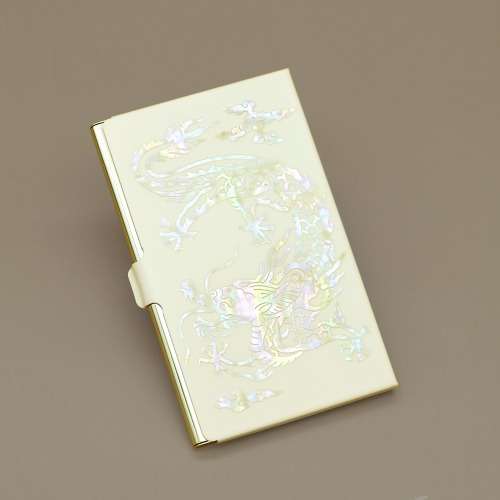 Mother-of-Pearl Lacquerware Gold-Plated Business Card Case