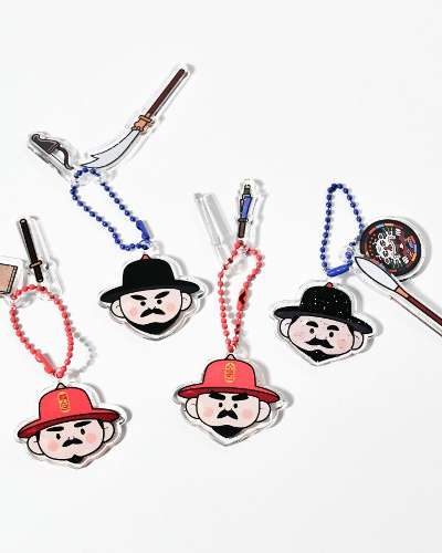 Royal Guard Face Glitter Keyring
