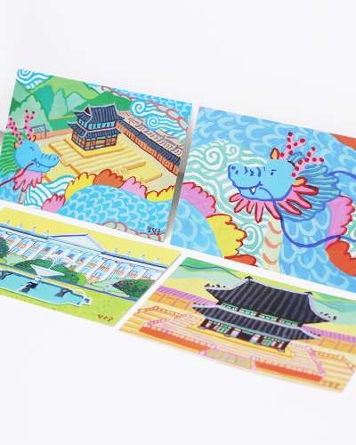 Dragon and Palace Postcard Set