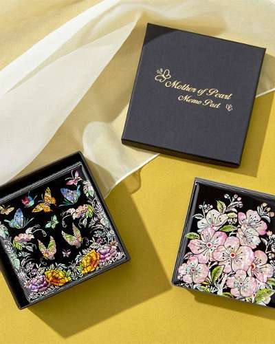 Mother-of-Pearl Adhesive Memo Notepad