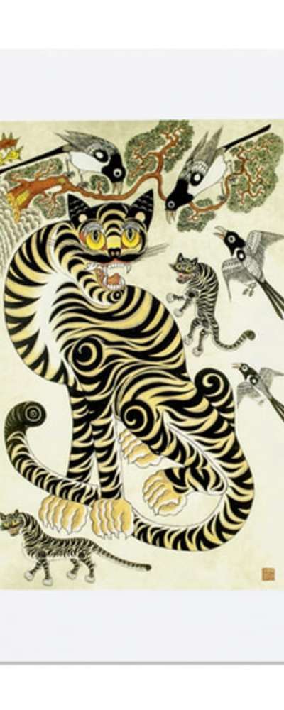 Folk Painting Postcard