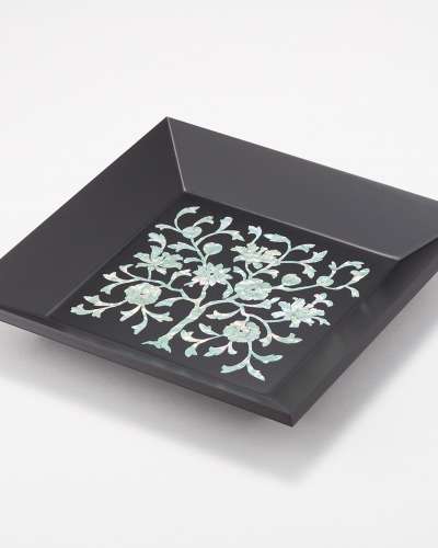 Peony Pattern Square Tray