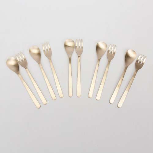 Bangja Yugi Tea Spoon and Fork Set (Service for 5)
