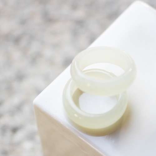 White Jade Double Finger Ring