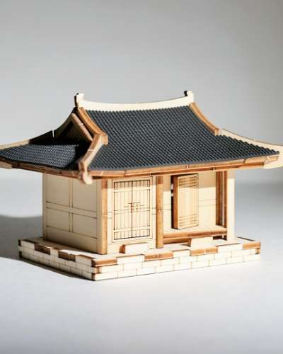 Music Box Tile-Roof House Building Kit