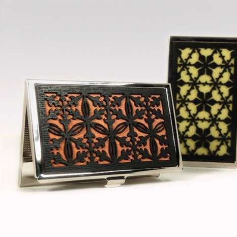 Openwork Stainless Steel Business Card Case