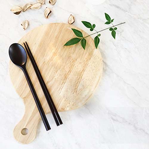 Raw Lacquer Coated Adult Utensil Set (Single)