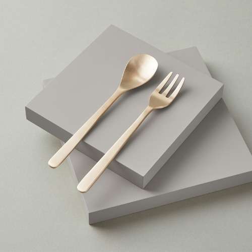 Bangja Yugi Teaspoon and Fork Set (Single Serving)