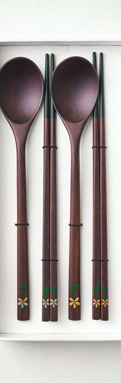 Wildflower Spoon and Chopsticks Set
