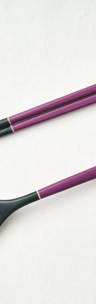 Five-Color Purple Spoon and Fork Set