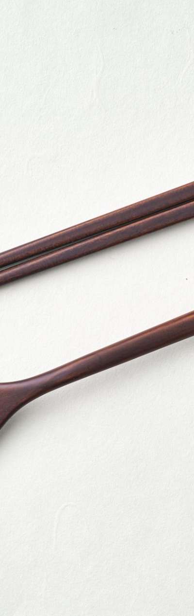 Wild Flower Painting Yellow Spoon and Chopsticks Set