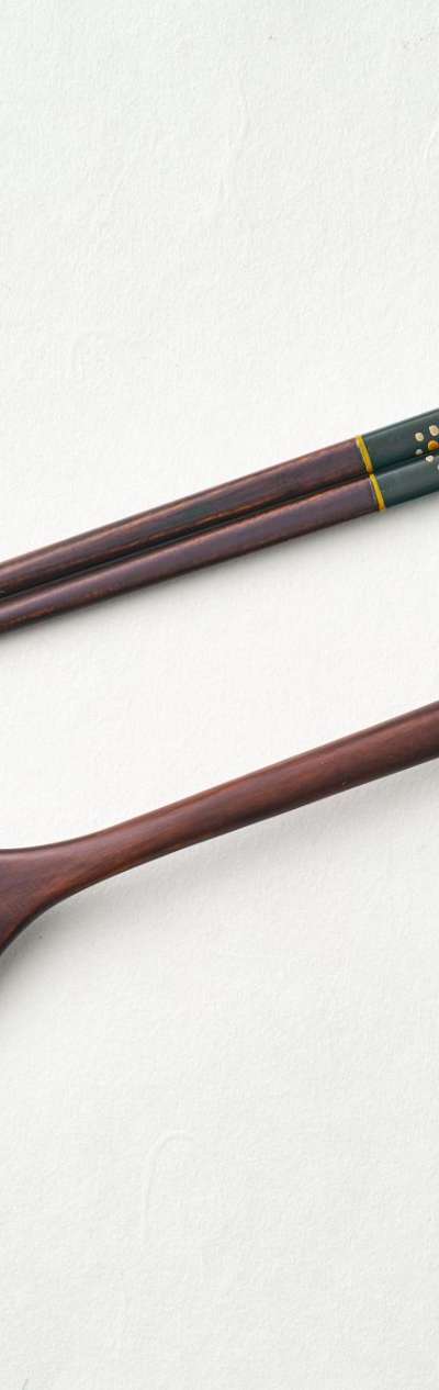 Blue Fortune Spoon and Chopsticks Set