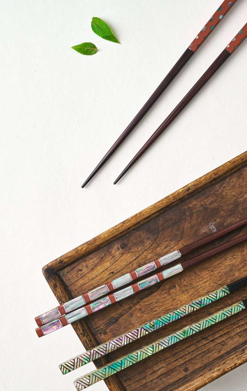 VIP Mother-of-Pearl Chopsticks + Chopstick Rest Gift Set