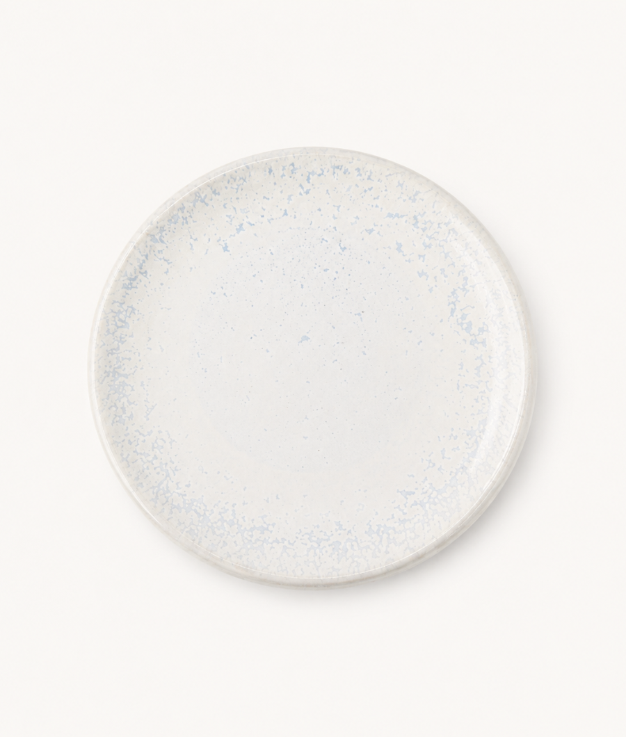 Blue Glow Rolled Ceramic Plate S