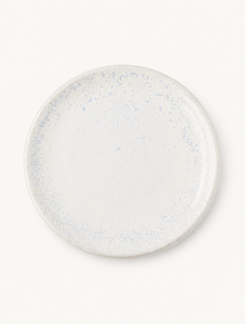 Blue Glow Rolled Ceramic Plate S