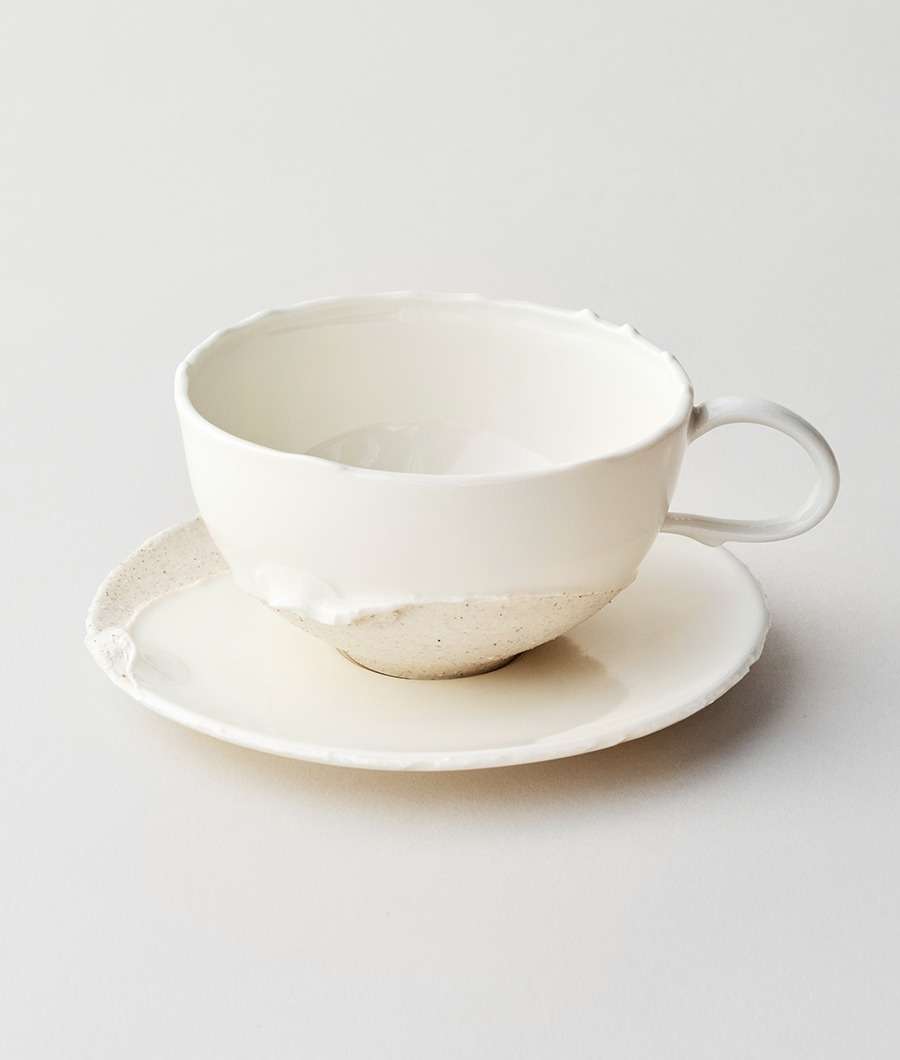 Defects Series – LCMA Briquette Ash Latte Cup & Saucer