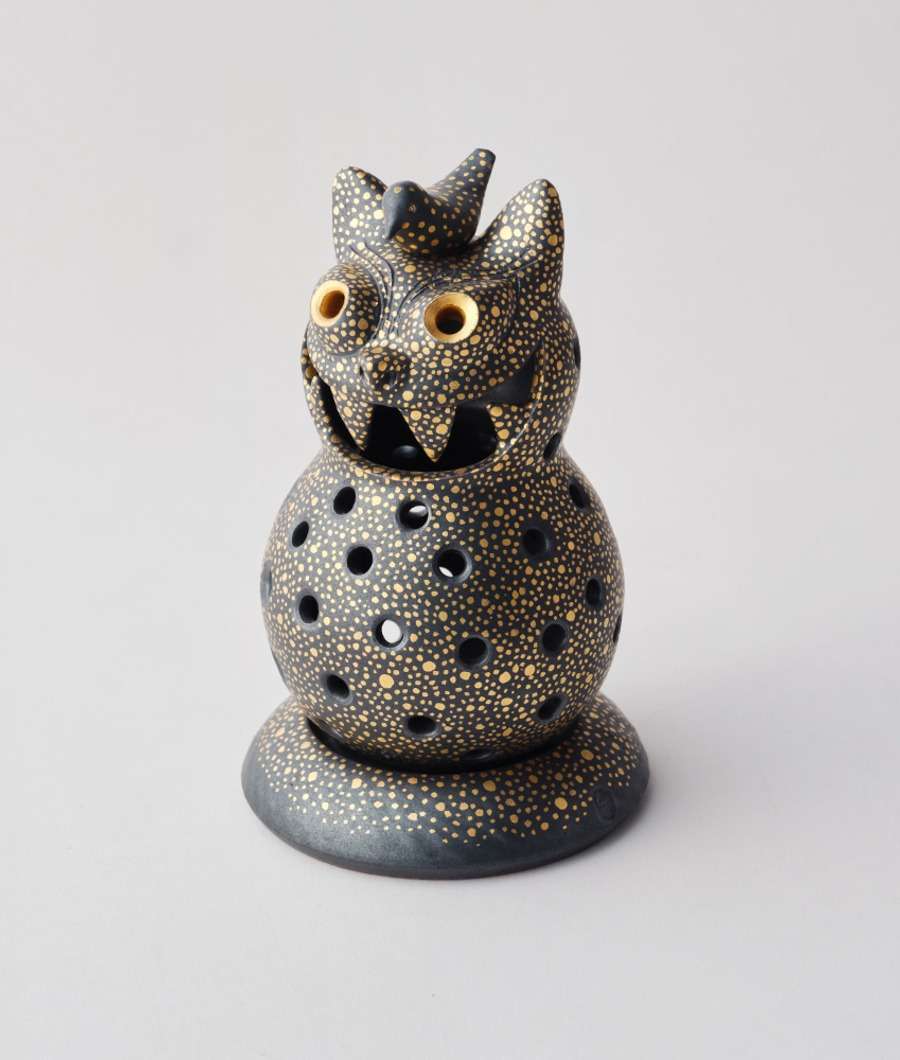 Black Night Milky Way Gold Magpie Tiger Incense Burner