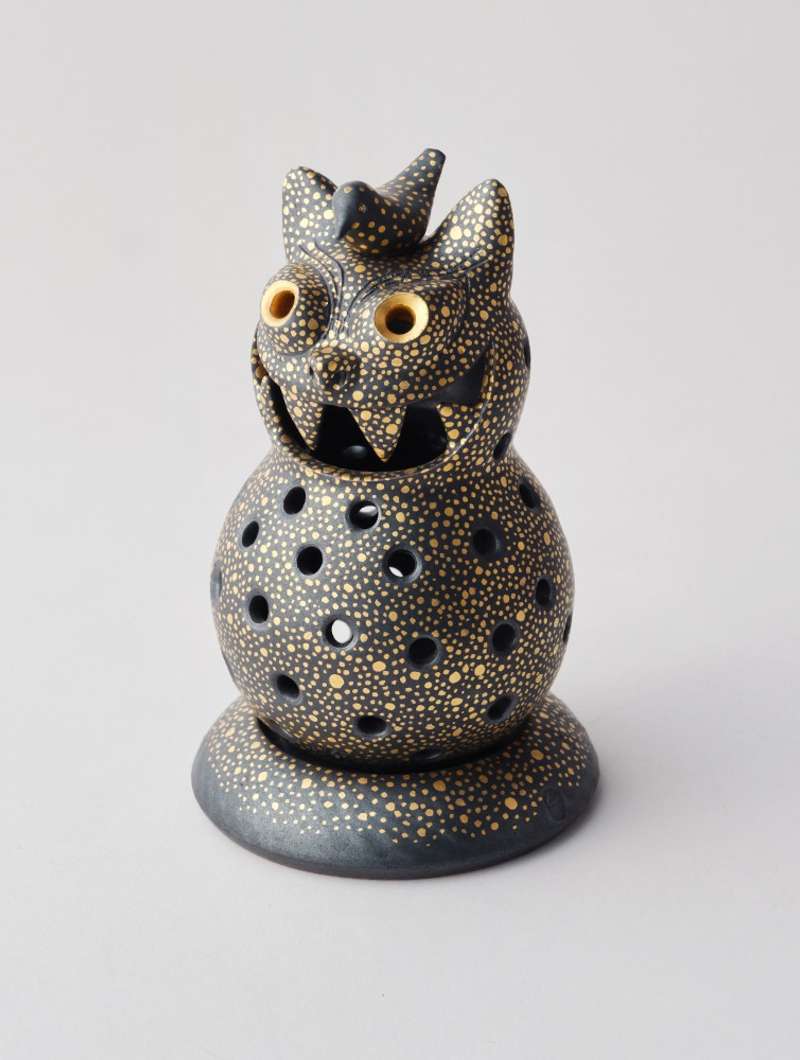 Black Night Milky Way Gold Magpie Tiger Incense Burner