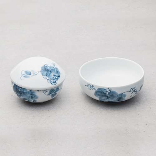 Grape Motif Blue and White Porcelain Bansang Set (2p)