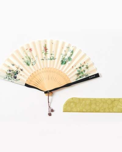 草虫図 扇子セット