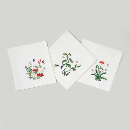 Embroidered Linen Kitchen Towel (1pc)