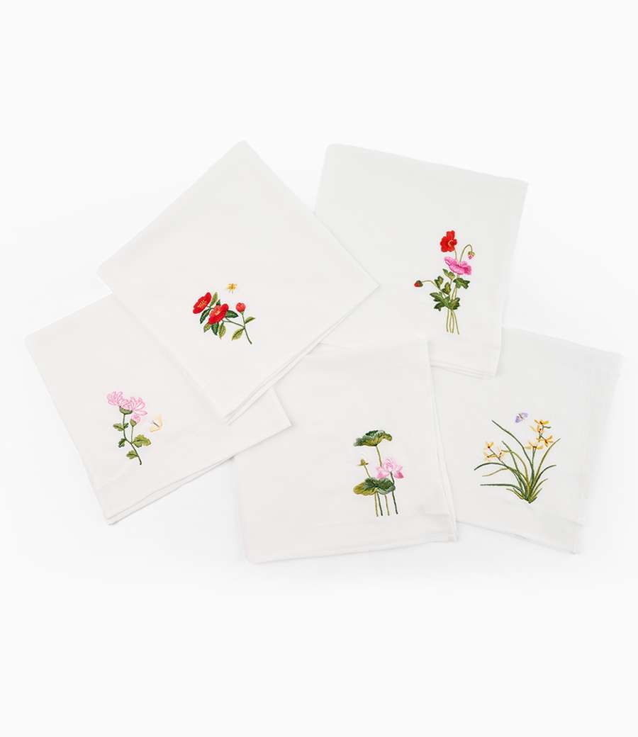 Joseon Garden Handkerchief (5 Types/1pc)