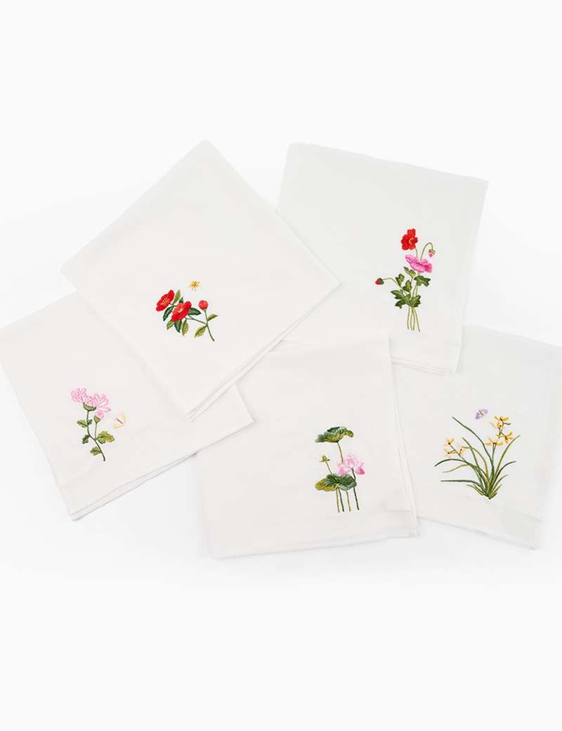 Joseon Garden Handkerchief (5 Types/1pc)
