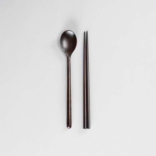 Odan Natural Lacquer Spoon and Chopstick Set (1 Set)