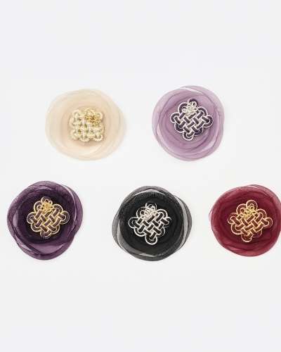 Chiffon Chrysanthemum Brooch (5 Colors)
