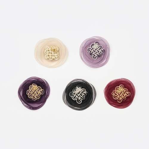 Chiffon Chrysanthemum Brooch (5 Colors)