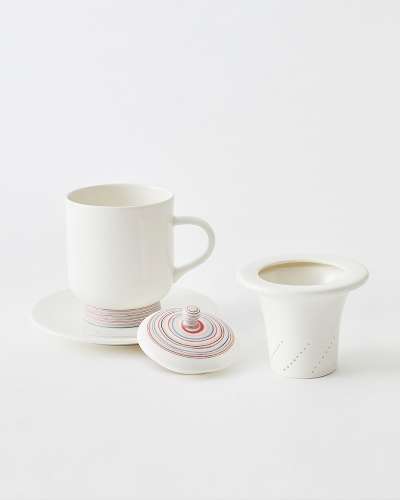 Flow of Lines Single-Person Tea Set