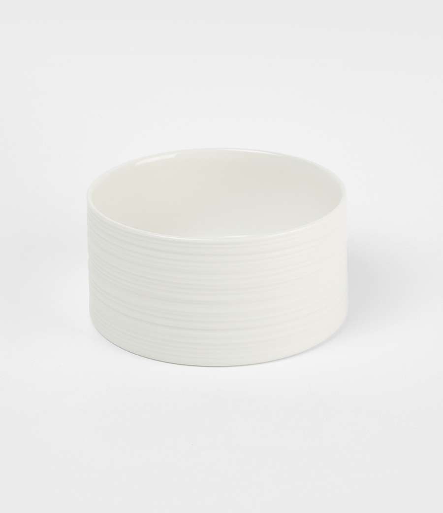 Tree Ring White Porcelain Bowl