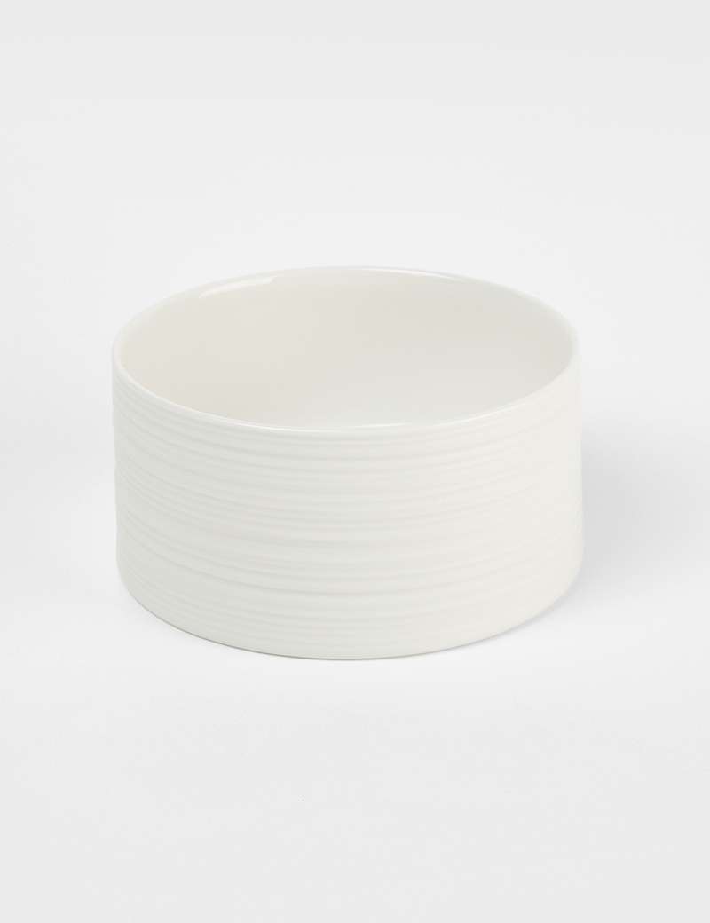 Tree Ring White Porcelain Bowl