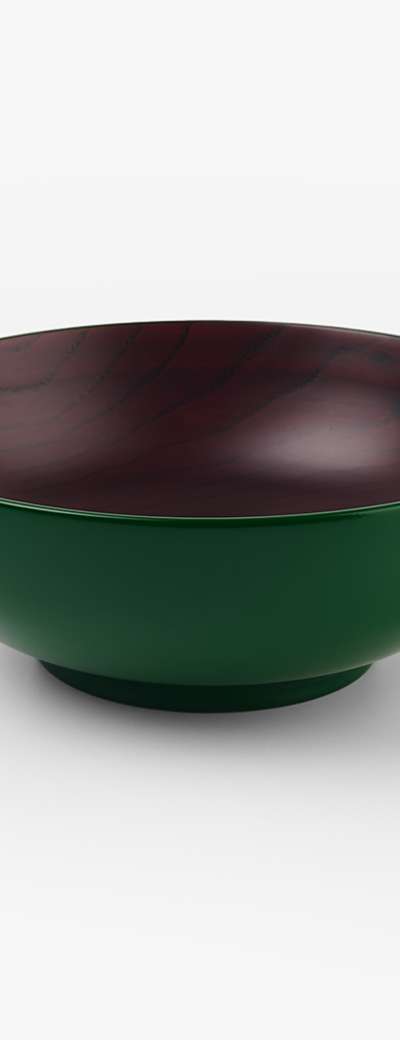 Lacquered Salad Bowl (Green)