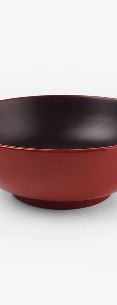 Lacquered Salad Bowl (Vermillion)