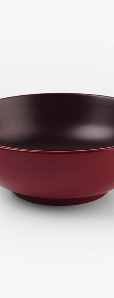 Lacquered Salad Bowl (Red)