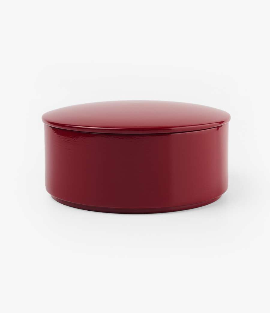 Lacquered Red Food Container