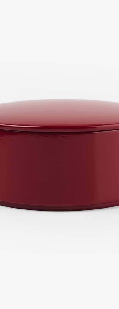 Lacquered Red Food Container